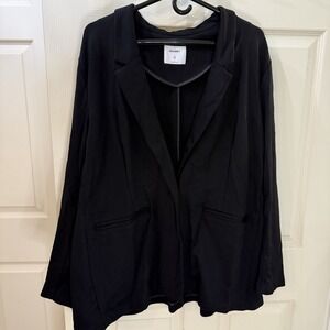 Old Navy Women Blazer Size 2X Black One Button NWT Career Classy Church